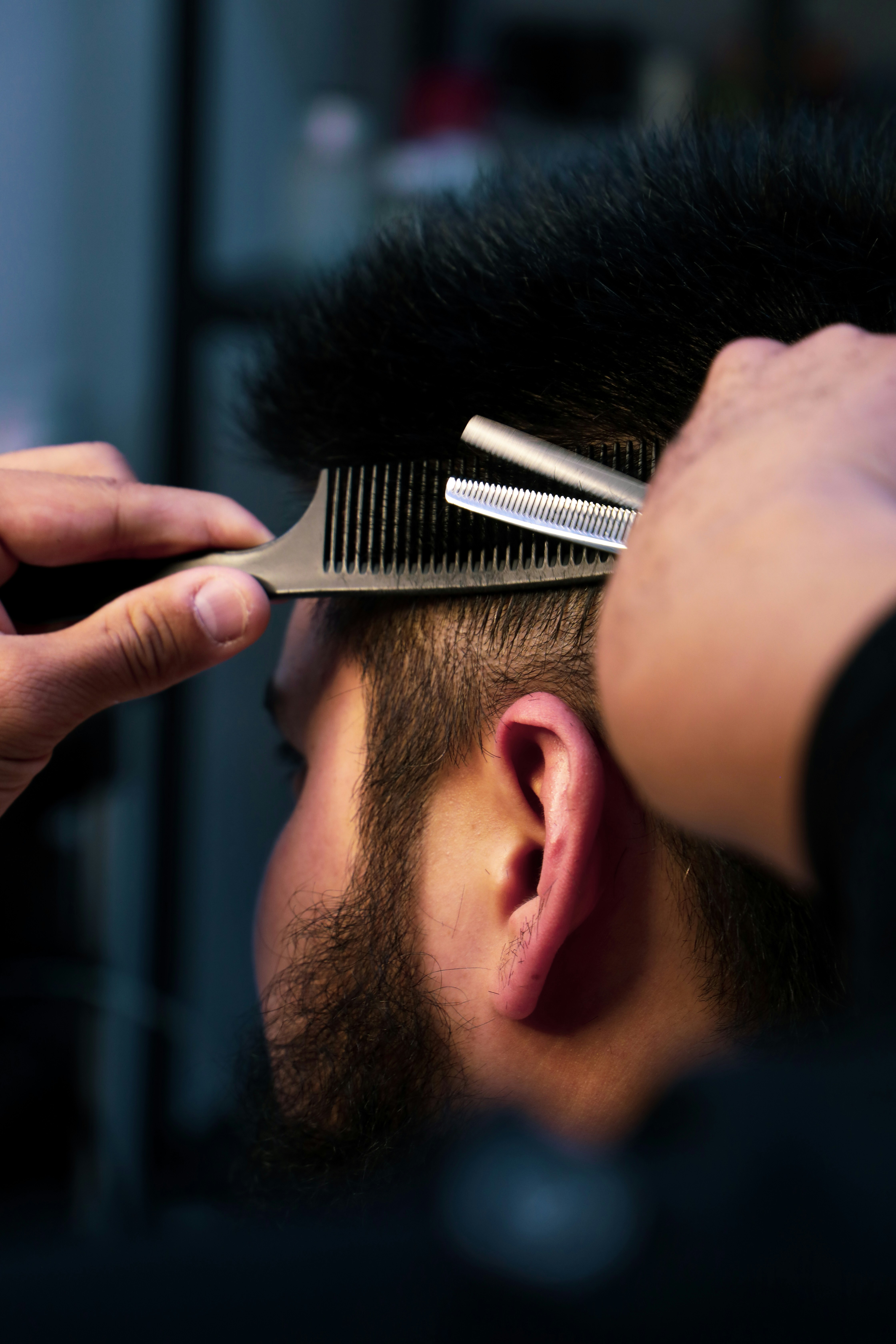 Detailaufnahme Haarschnitt
